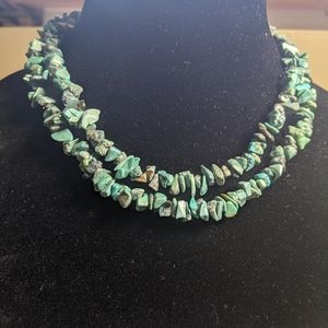 Vintage Turquoise Chip Necklace